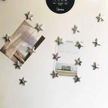 5pcs/8pcs/10pcs/15pcs Cute Cartoon Star Fridge Magnets - Vibrant Floral And Nature Designs, Plastic Round Stickers For Kitchen, Office And Home Decor, Ideal Holiday Gifts, Office Decoration | Playful Star Designs | Colorful Magnets, Magnetic Decorations - Multicolor - View 9