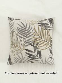 1 件花卉提花抱枕套，简约风格涤纶方形靠垫套，舒适柔软，适合客厅家居装饰 - 彩色 - 查看 2