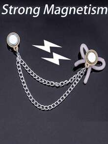 2pcs Adjustable Magnetic Pants Clips And Cuff Clips ,Detachable Hem Clips Suitable For Pants And T-Shirts, Strong Magnetic Clip Fastener