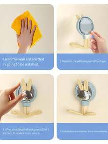 1 Piece Cute Hook, Entrance Key Small Hook, Bathroom Jewelry Headband Storage Hook, Kitchen Tools, Door Storage Hook, Home Kitchen, Bathroom Storage Hook - Multicolor - View 2