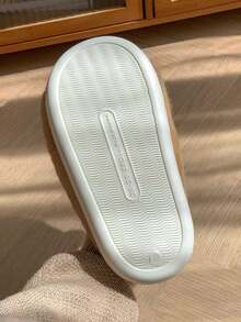 1 Pair Cartoon Thick Bottom Plush Lined Flat Casual House Slippers, Warm For Autumn/Winter