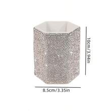 1 Pc Bling Cup Holder Organizer – Pen Pencil Office Desk Table Decorative Supplies Rhinestone Crystal Glitter Home Bedroom Vanity Makeup Brush Storage Tumbler Bins Container Accessories Glitter Rhinestones Cosmetics Storage Makeup Brushes Cup Pen Holder For Bathroom Countertops (White) Bag, Makeup Bag, Toiletry Bag, Desk Organiser, Cosmetic Bag, Makeup Pouch, Make Up Organizer, Vanity Accessories, Make Up Pouch, Make Up Bags, Jewellery Box, Pouch, Makeup Brush Holder, Brush Holder, Perfume Organiser, Pouch Bag