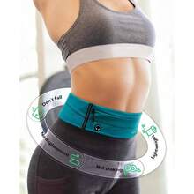 - Rionera para correr con cinturn: cintura elstica delgada para entrenamiento deportivo para hombres y mujeres, cinturn para correr para telfono y correr, Azul, Large - inicial - Ver 3