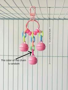 1 szt. akrylowa zabawka dzwonek dla papugi, zawieszka do klatki dla ptaków, zabawka dzwonek do gryzienia ptaków, uspokajająca zabawka dzwonek, dekoracyjna zawieszka do klatki dla ptaków, artykuły dla ptaków