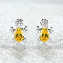 2pcs/16pcs Fashion Women Earrings - Cute Lightweight Luxury Synthetic Cubic Zirconia Turtle Design - Available In Various Colors - Suitable For Daily And Party Wear - Perfect Gift For Valentine's Day - Turtle - View 19