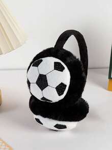 2pcs/Set Ear Warmers, Cute Football Design, Winter Ear Muffs For Girl, Kids, Girls - Multicolor - View 8