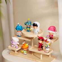 1pc Wooden Display Shelf, Home Decor Rack For Potted Plants, Figurines, Toys, Perfume, Jewelry - لون الخشب - مشاهدة 3