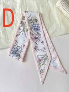 1 Stück Damen Blumen Seidentuch, neuer chinesischer Stil Muster Haarband, lässig elegant für den Alltag, vielseitiges Geschenkzubehör für Frauen (die einheitliche Farbcodierung ist zufällig), Winterhaarband Frauen Bandanas