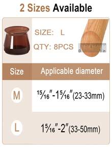 4/8/16/24 件椅腿地板保护垫，硬木地板家具垫，椅腿家具滑块，硅胶椅腿盖，防止地板刮伤并减少噪音，适用于厨房、客厅、卧室（深棕色） - 深棕色-1 - 查看 15