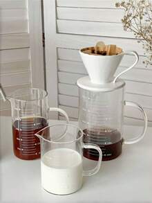 1 pieza Cafetera de goteo con escala de medición, cafetera de vidrio resistente al calor