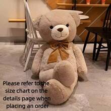 新款高品质美式泰迪熊毛绒玩具，柔软毛绒动物泰迪熊玩偶，情人节生日礼物，趣味家居沙发装饰，儿童睡眠安抚玩偶，送给女朋友的节日礼物（由于批量生产，实物与宣传图片可能存在轻微色差）