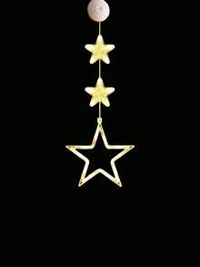 3pcs Warm Yellow Light Christmas Window Lights Decoration, LED Suction Cup Lights Christmas Decoration, Christmas Bells, Christmas Tree, Pentagram LED Suction Cup Lights, 19.7*6.3in, Battery Powered, Indoor Outdoor Christmas Tree Fireplace Window Room Decoration, Home Decor, Christmas Decorations, Bedroom Decor, Party Decor Holiday Festival, Used For Wedding Gift New Year Party Terrace Garden Window Decoration (Batteries Not Included)