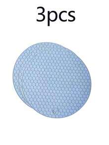 10/5/3/1件装蜂窝硅胶餐垫、杯垫、防滑垫、隔热垫，圆形耐热硅胶垫，PVC材质，可水洗，易清洁，防滑，耐热，适用于房间装饰、餐桌装饰、家居装饰、节日、派对、生日、婚礼和晚宴，防滑隔热垫，餐垫，餐厅配件，工具，野餐毯