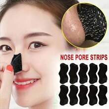 Black Head Nose Strips (Needs To Be Moistened Before Use), Natural Charcoal Blackhead Removal Cleansing Strips, Large Self-Adhesive Nose Pore Strips, Suitable For Blackhead And Pore Cleansing, Deep Cleansing, Blackhead Remover, Effective Oil Control, Unisex - Multicolor - View 2