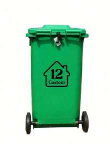 Customized Trash Can Stickers, Personalized Address Labels - Use House Number And Street Name Stickers To Personalize Your Trash Can, Customized House Number Address Label Stickers For Trash Cans - Multicolor - View 5