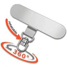 2pcs Rotatable Stainless Steel Phone Clip With Ultra-Thin Metal Pad & Secure Lanyard, Multi-Pack - Mobile Phone Holder Accessory With 360° Swivel - Multicolor - View 6