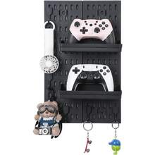 Pegboard Wall Organizer Kit – Heavy Duty 20lbs Load Bearing, Easy Installation, 4 Peg Board Panels 14 Accessories – Multi-Surface Use For Garage, Office, Kitchen & Crafts (White Pegboard,24″*24″) - 黑色,16″*10″ - 查看 8
