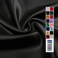 1pc Silky Shiny Solid Satin Fabric, Faux Silk Material Smooth And Soft, Suitable For Wedding Crafts DIY, Curtains, Tablecloths, Garment Fabric