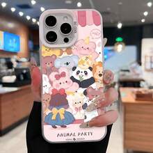 Bonita funda para móvil con temática de fiesta de animales, decorada con adorables animales y un divertido diseño de niña. Es compatible con iPhone 17, iPhone 16, iPhone 16 Pro Max, iPhone 15, iPhone 15 Pro Max, iPhone 14, iPhone 13, iPhone 12 y iPhone 11 Pro. Está hecha de TPU y ofrece protección a prueba de golpes. Perfecta para familiares, amigos, niños, cumpleaños, primavera, vacaciones, novios, novias y San Valentín.