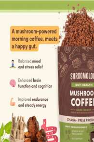 360 Nutrition Instant Mushroom Coffee With Chaga Superfood Mushroom And Prebiotics, Probiotics For Gut Health, And Focus Support | Dark Roast, No Added Sugar 5 Oz (Gut Blend) - Flavor NameC - 查看 4