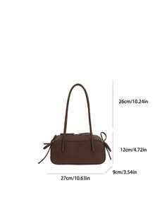Merlard Retro Matte Handbag For Women, Versatile Shoulder/Underarm/Tote Bag, New Autumn/Winter Design - Coffee - View 9