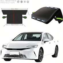 MangDong 1 Stück 2025 Neuer Winter Auto Windschutzscheiben Schneeabdeckung, Outdoor Auto Sonnenschutz im Sommer, einfache Installation, Oxford Tuch Windschutzscheiben Sonnenschutz, Ganzjährige Nutzung, windundurchlässig, schneedicht, UV-beständig, Auto Schneeabdeckung, Winter Windschutzscheiben Abdeckung, Frostschutz, Halbabdeckung Auto Sonnenschutz, Auto Winterschutzabdeckung, Auto Sonnenschutz, praktisch und bequem - Auto-Sonnenblende Schneeschutz - Übersicht 16