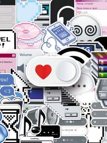 50 miếng dán công nghệ retro, hình dán hacker hoạt hình, hình dán vintage thập niên 80 90, hình dán vinyl chống thấm nước, gói số lượng lớn dùng cho bình nước, ván trượt, hành lý, máy tính xách tay, cản xe, đồ dùng tiệc tùng. - Nhiều màu - Xem 8