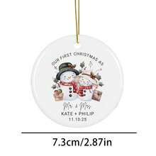 1 pieza Adorno personalizado de Primera Navidad, regalo de Navidad, regalo de Acción de Gracias, decoración del hogar