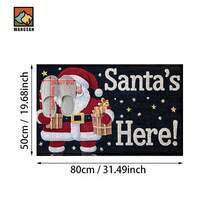 1 pieza/2 piezas Alfombra de baño con estampado de cascanueces navideño, de material de imitación de cachemira con decoración esponjosa, apta para baño, entrada, cocina y otras ocasiones, lavable a máquina, decoración navideña, se puede regalar - Multicolor - Ver 14