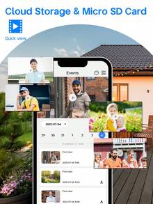 WiFi Doorbell Camera Wireless, Wireless Indoor Chime, 1080P Live Video, 1080P Night Vision, Free Cloud Storage, 32GB Micro SD Card, Motion Detection And Ai Human Detection, 2.4Ghz WiFi Only, Weather Resistance, Easy To Installation - màu đen - Xem 9