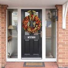 Fall Hydrangea Wreath For Front Door Autumn Garland Thanksgiving Decorations - Multicolor - View 10