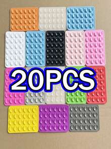 4/3pcs Double-Sided Thickened Silicone Phone Sticky Grip, Non Slip Silicon Adhesive Phone Stand Sticky Phone Case Mount Hands-Free Phone Accessories Holder For Selfies And Videos,1/2/5/8/10/20pcs,Multifunctional Phone Accessory ,Fits All Models