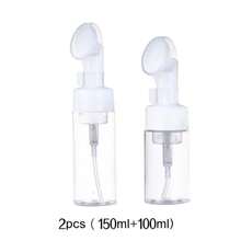 1个100/150/200ml便携式硅胶油刷起泡瓶，用于DIY泡沫洁面乳、洗发水，适合家庭、日常使用和旅行，携带方便 - 彩色 - 查看 15