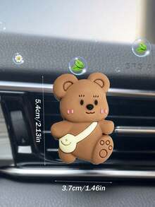 1pc Car Interior Air Outlet Cute Little Bear Car Air Outlet Clip Air Conditioning Decoration