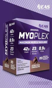 Experimental &Amp; Applied Sciences EAS Original Myoplex Maximum Muscle Builder | Meal Replacement Protein Drink Mix | Quality Protein Blend | 42g Protein | 20 Individual Packets (Double Rich Chocolate) - Flavor NameF - 查看 7