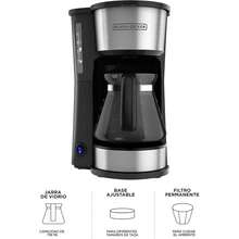 Cafetera BLACK+DECKER  4 en 1, con Vaso Personal, Filtro Permanente, Jarra de Vidrio para 5 Tazas, CM0755S-MX - Tipo de Enchufe A USA (110-127V) - Ver 7