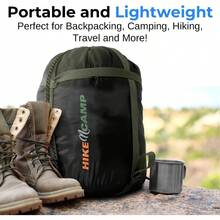 Saco de Dormir para mochilero Equipo de Campamento Saco de Dormir Doble para Adultos Adolescentes con 2 Almohadas Bolsa Sacos de Dormir Ligeros a Prueba de Clima al Aire última intervensión - Camouflaje - Ver 6