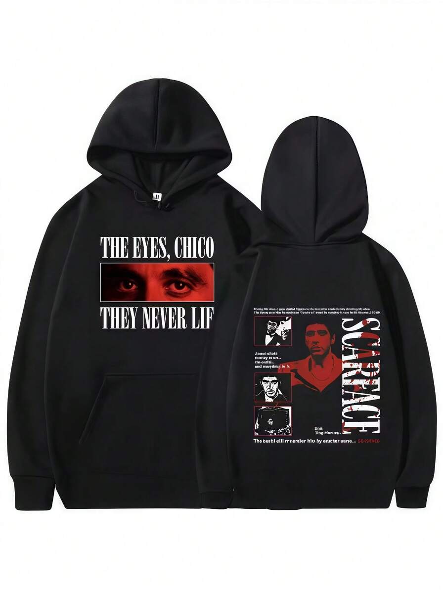 Classic Gangsters Movie Hoodies Tony Montana Al Pacino Hooded Sweatshirts Men Women Vintage Gothic Oversized Pullovers