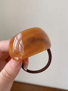 1pc/4pcs Women Elegant High Elasticity Curved Acetate Fiber Hair Scrunchies, Stylish Hair Ties For Ponytail, Suitable For Daily Wear, Casual, Party, Face Washing, Makeup, And Gift Giving ,Gym Sport Outfit ,Ponytail Holders ,Hair Elastics ,Hair Rubber Bands ,Hair Rope Hair Accessories