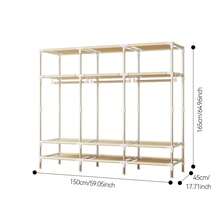 A Large-Capacity Dustproof Simple Wardrobe With 6 Storage Spaces And 3 Drawers, Suitable For Families, Bedrooms, Rental Houses, International Students, Dormitories And Various Storage Scenarios.