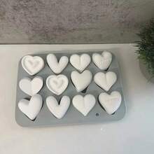 1 Set Silicone Heart Shaped Mold, Suitable For Resin, Candle Or Soap Making - 12 Hearts/6 Hearts, Fit For Valentine's Day, Birthday, New Year, Christmas, Wedding Decoration