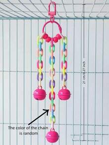 1 szt. akrylowa zabawka dzwonek dla papugi, zawieszka do klatki dla ptaków, zabawka dzwonek do gryzienia ptaków, uspokajająca zabawka dzwonek, dekoracyjna zawieszka do klatki dla ptaków, artykuły dla ptaków