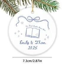 1 pieza Adorno personalizado de Primera Navidad, regalo de Navidad, regalo de Acción de Gracias, decoración del hogar