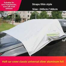 MangDong 1 Stück 2025 Neuer Winter Auto Windschutzscheiben Schneeabdeckung, Outdoor Auto Sonnenschutz im Sommer, einfache Installation, Oxford Tuch Windschutzscheiben Sonnenschutz, Ganzjährige Nutzung, windundurchlässig, schneedicht, UV-beständig, Auto Schneeabdeckung, Winter Windschutzscheiben Abdeckung, Frostschutz, Halbabdeckung Auto Sonnenschutz, Auto Winterschutzabdeckung, Auto Sonnenschutz, praktisch und bequem - Auto-Sonnenblende Schneeschutz - Übersicht 19