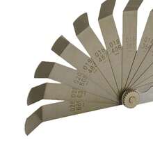 VENTDEPOT Calibrador para Válvulas de Motores, MXCVA-001, 12 Hojas, 008 a 026" / 0.20 a 0.69mm Medida, Pulgadas y Métricas - plateado - Ver 3