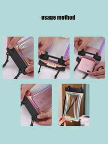 1 túi đựng điện thoại chống nước, chống rơi, thích hợp sử dụng ngoài trời, phụ kiện đi biển, phao bơi, tương thích với Android và hầu hết các điện thoại thông minh, quà tặng cho mẹ, gia đình, bạn bè, trẻ em, sinh nhật, ngày lễ, túi đựng điện thoại dưới nước. - màu đen - Xem 5