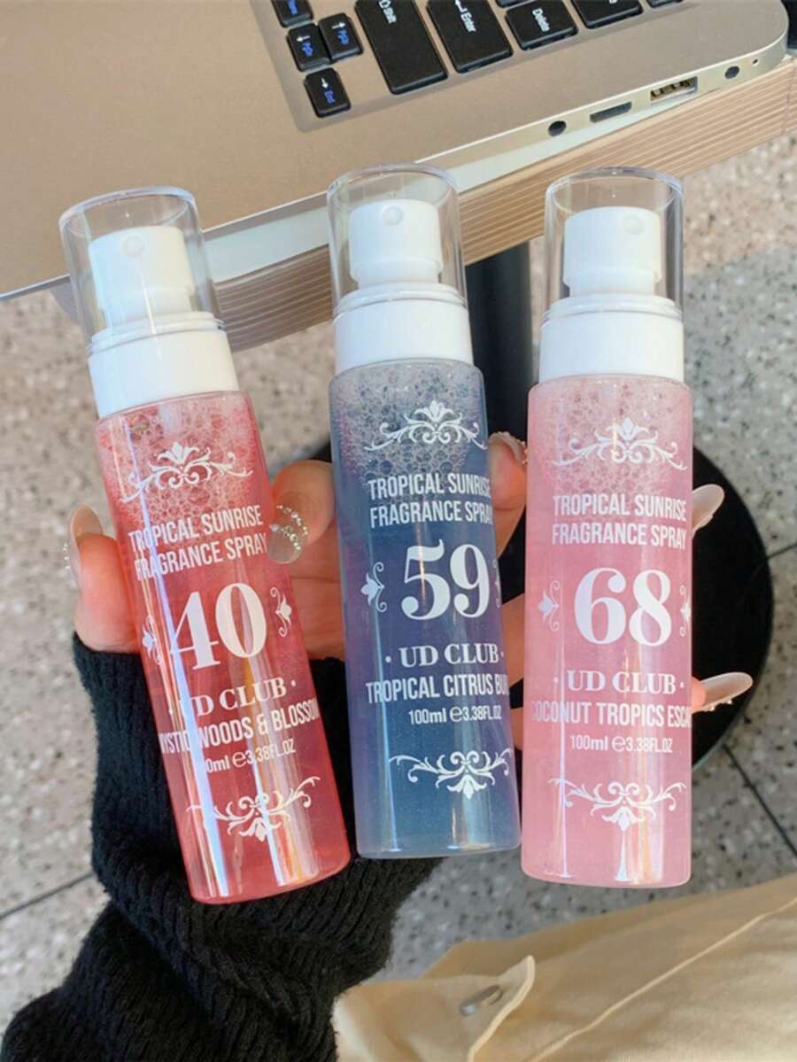 1 Bottle Brazilian Selected Fragrance Mist, Indoor & Outdoor Air Freshener, Scents: Vanilla Popcorn, Caramel Coconut, Forest Floral, Tropical Citrus, Tropical Coconut, Tropical Citrus, Vanilla Popcorn, Vanilla Popcorn, Limited Edition Aroma, Multi-Layer Mood Enhancing Mist, Long-Lasting Natural Fresh Charm Essence, Releases Elegant Lasting Fragrance, Suitable For Dates, Parties, Gatherings, Travel, Holidays, Home, Hotel, Office, Ideal Gift For Family, Relatives And Friends. - Various Fragrances - View 1