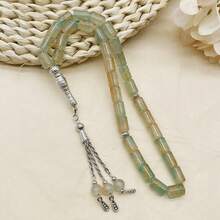 1pc 33pcs Cylindrical Glass Bead Tasbih, Elegant & Suitable For Men's Daily Wear - 33 Cylindrical Glass - View 17