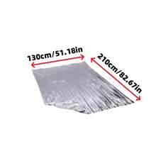 1件户外应急保暖毯：铝箔材质，热反射，防水，防止体温过低。轻巧紧凑的救援信号，有效期12个月 - 彩色 - 查看 6