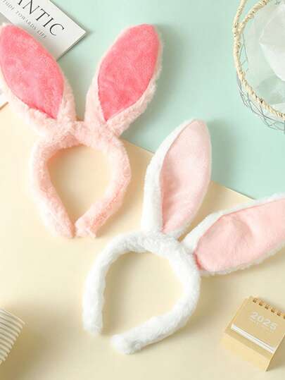 1pc Cute Rabbit Ear Headband For Women, Sweet Headpiece For Hairstyle, Elegant And Fresh, Suitable For Daily Wear, Party, Birthday, Valentine's Day, Family, School, Beach, Work, Commute, Holiday, Birthday Gift, Back To School, Outdoor Trip, Hairstyling, Home Care, Hair Band, Hair Hoop
